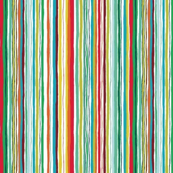 1899G Wavy Stripe Cotton Quilting Fabric | Makower Sold in FQ, 1/2m, 1m Lengths