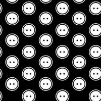 8162-12 Buttons - White on Black Quilting Fabric