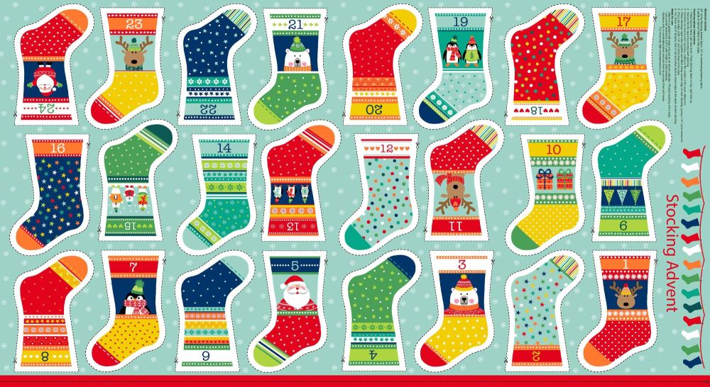 Christmas Stockings Advent Calendar Bunting 1814