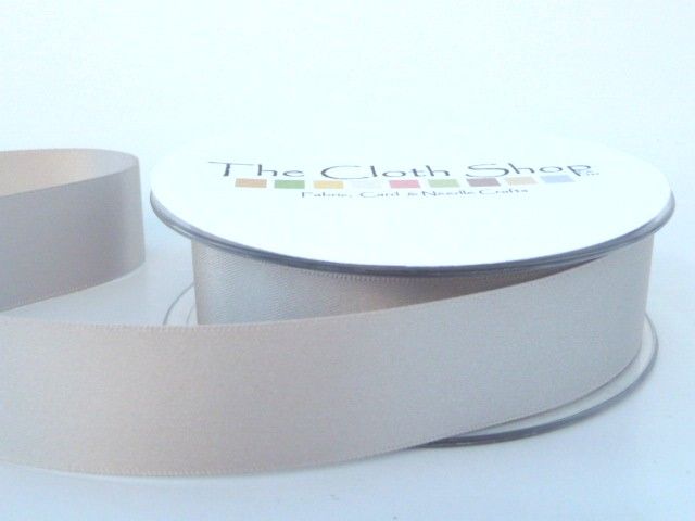 Double Satin Ribbon Silver Grey 3501-18 - All Widths - Berisfords