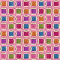 8669-25 Shop Hop - cotton reels on pink