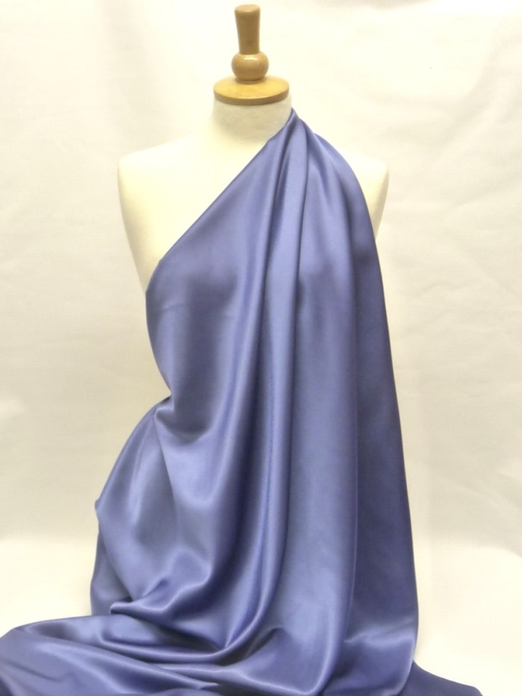 LX358-S Soft Sapphire Blue Satin Backed Crepe | Reversible Dress Fabric