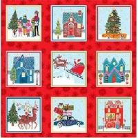 1460 Christmas Wonderland Cotton Craft Squares | Makower