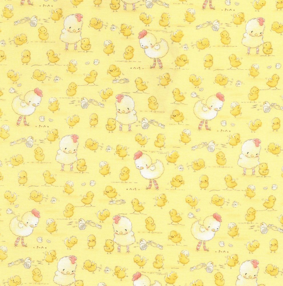 C5828 Cotton Tale - Farm Chicks - Childrens Quilting Fabric Sold in FQ, 1/2m, 1m Lengths