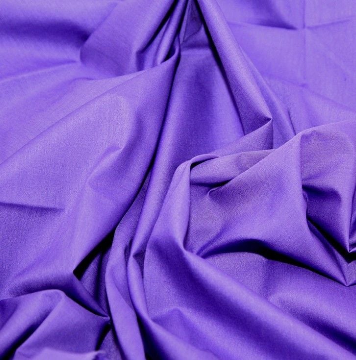 L0008-12  Purple Polycotton Dress Fabric | 45" Craft Fabric