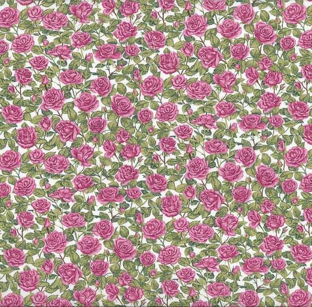 1288P Pink Vintage Roses Quilting Fabric Fabric Sold in FQ, 1/2m, 1m Lengths