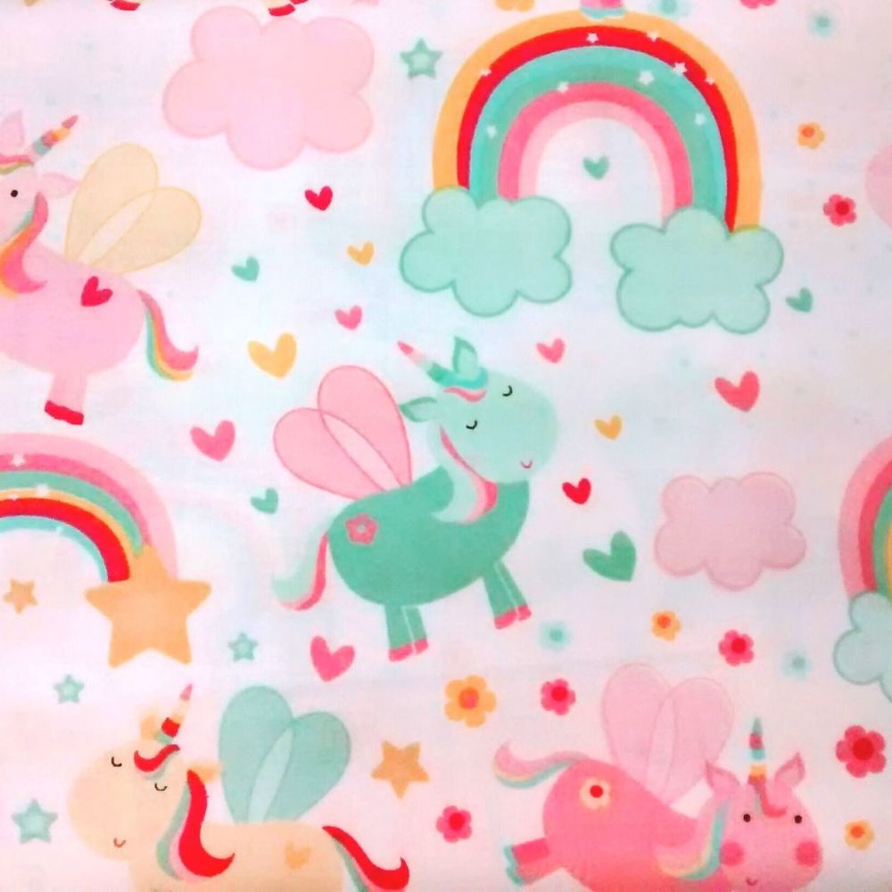 L13210 Unicorns Nursery Quilting Fabric Sold in FQ, 1/2m, 1m Lengths