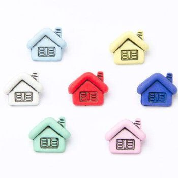 CN44 Houses Buttons x 10
