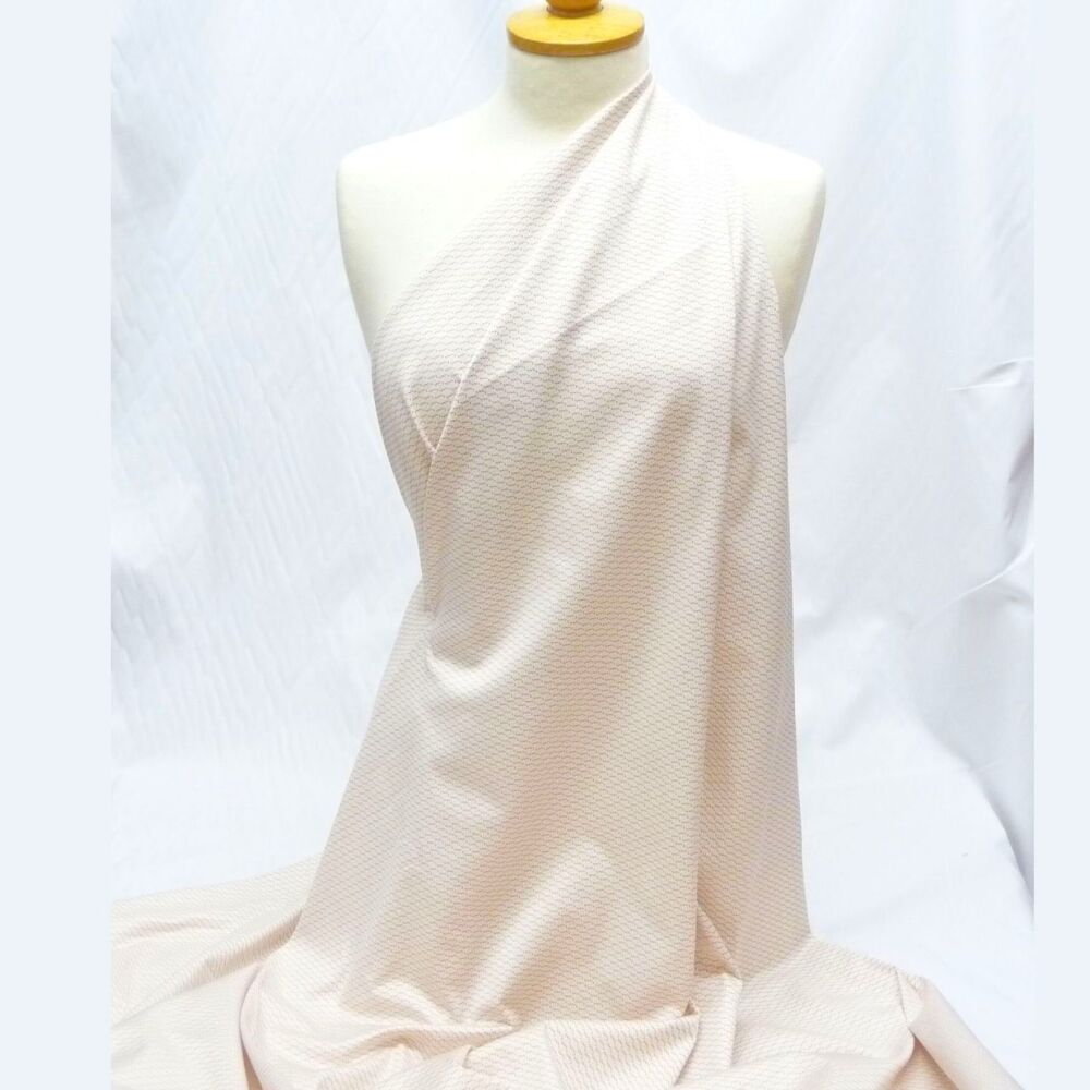 Peach & Grey Cotton Sateen | Stretch Cotton | Dress Fabric | LX1737