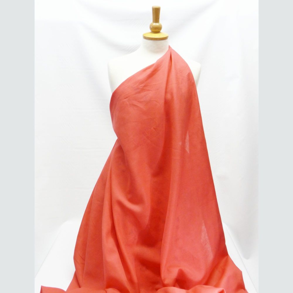 PH5631 Coral Linen Dress Fabric