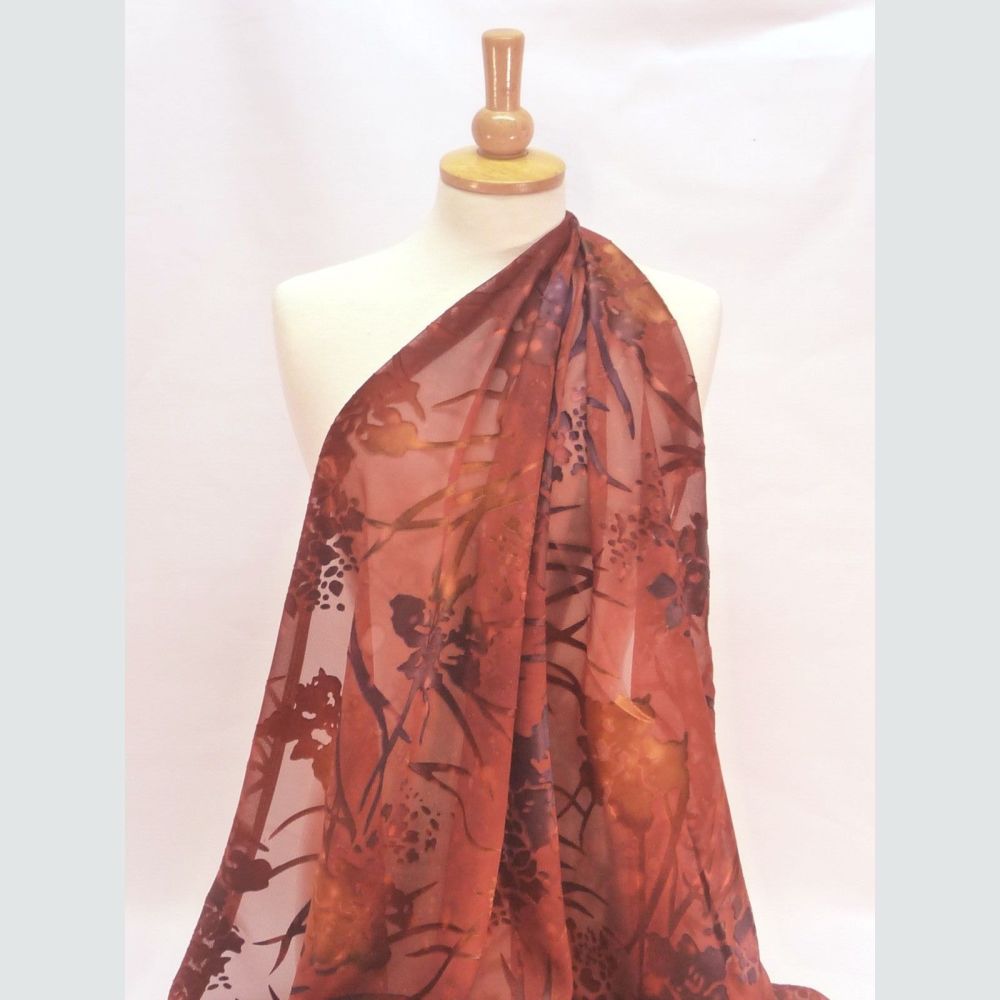 LA0004 Bronze Georgette Luxury Dress Fabric | Polyester Semi Sheer Soft Drape 45" Wide
