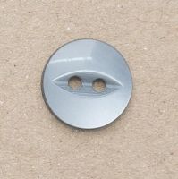 CP16-12-22L Silver Grey 14mm Fish Eye Buttons x 10