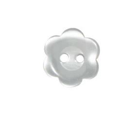 P2432-WHT-16 White 10mm Flower Buttons