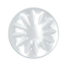 P1381-WHT-16 White 10mm Flower Buttons