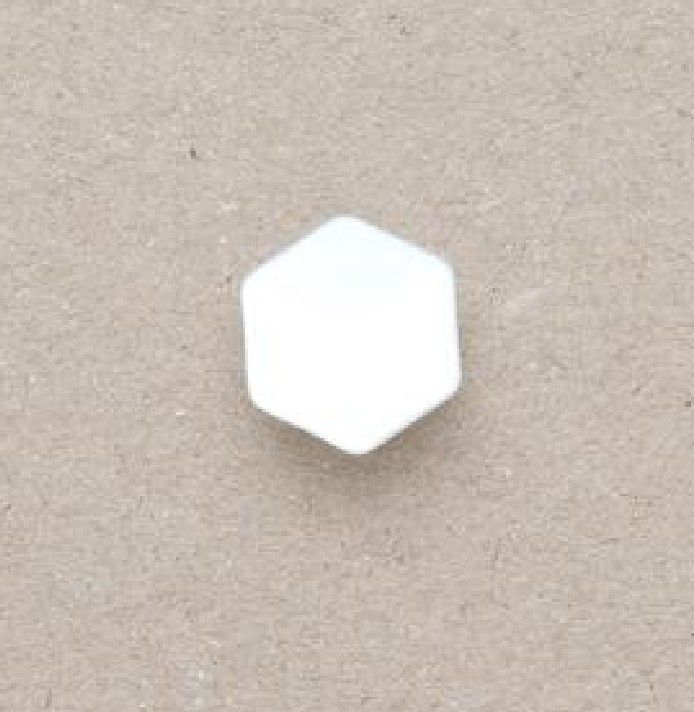 CP20-WHT-18 White 12mm Hexagon Buttons x 10