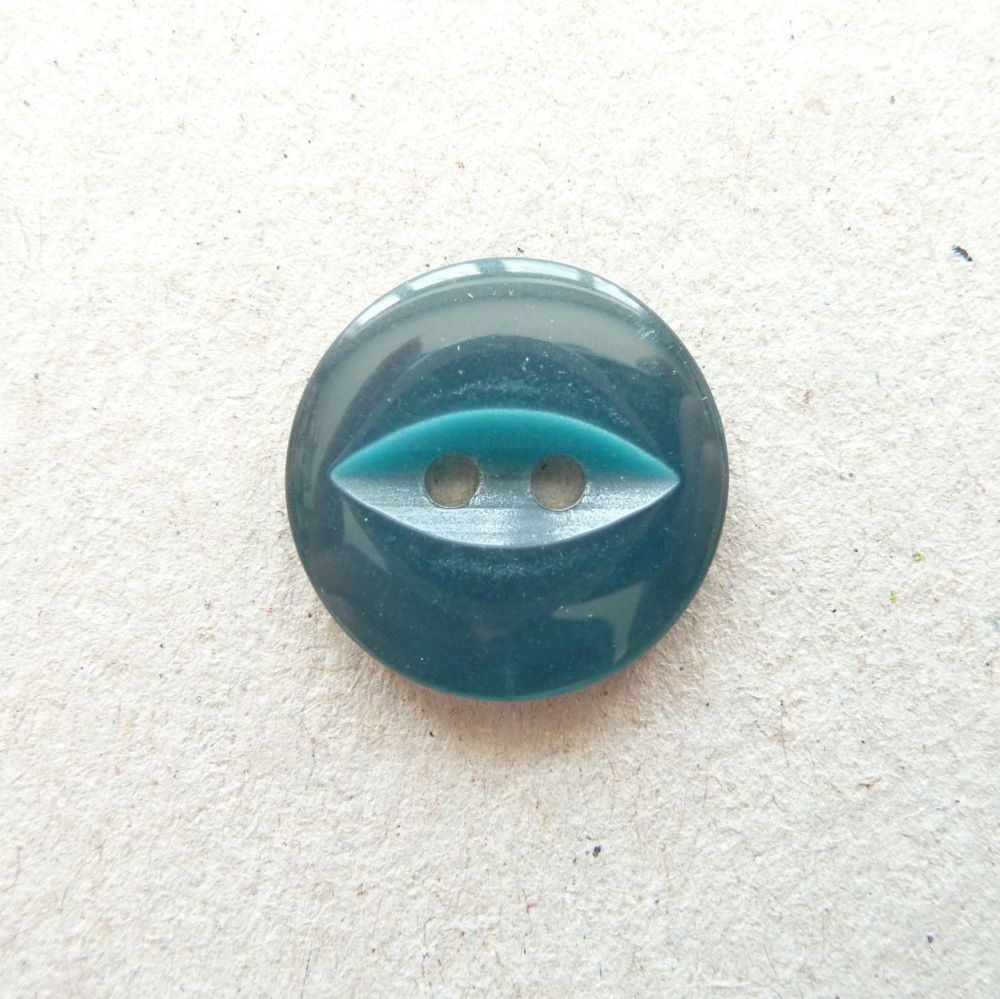 CP16-14-26L Teal 18mm Fish Eye Buttons x 10