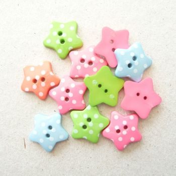 K790 Spotty Star Buttons x 10