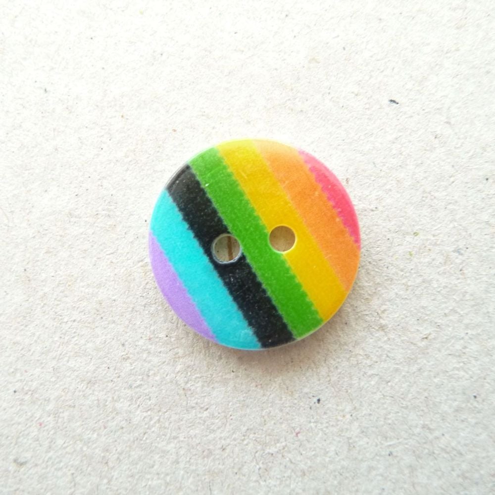 Rainbow Buttons _ Multicolour Stripe _18mm x 8 buttons_ X802