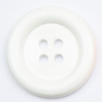 K1859-WHT-60 White Large 38mm Buttons x 10