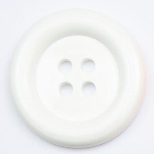 K1859-WHT-60 White Large 38mm Buttons x 10