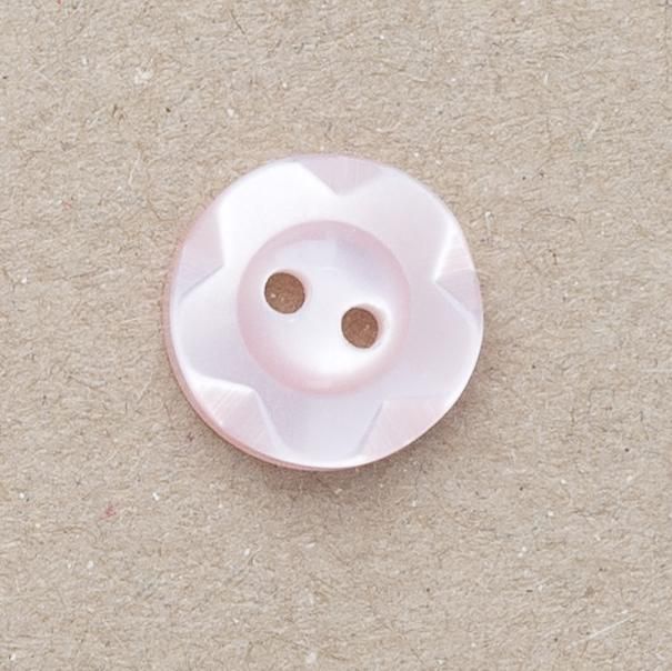 Baby Buttons Pink Wavy Edge Sew On 14mm CP177