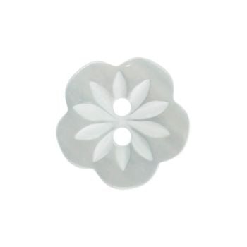 CP8-22-24L Pale Blue Flower 15mm Buttons x 10