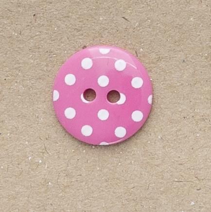 P1724-227-24L Spot Cerise Pink 15mm Buttons x 10