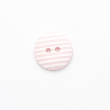 P1725-220-24L Stripe Pink 15mm Buttons x 10