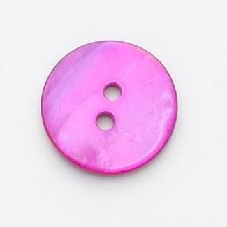 Cerise Pink Sea Shell Buttons 18mm x 5 - Handmade - X470-R277-28L_FREE DELIVERY!