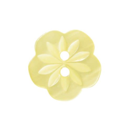 CP8-03-24L Yellow Flower 15mm Buttons x 10