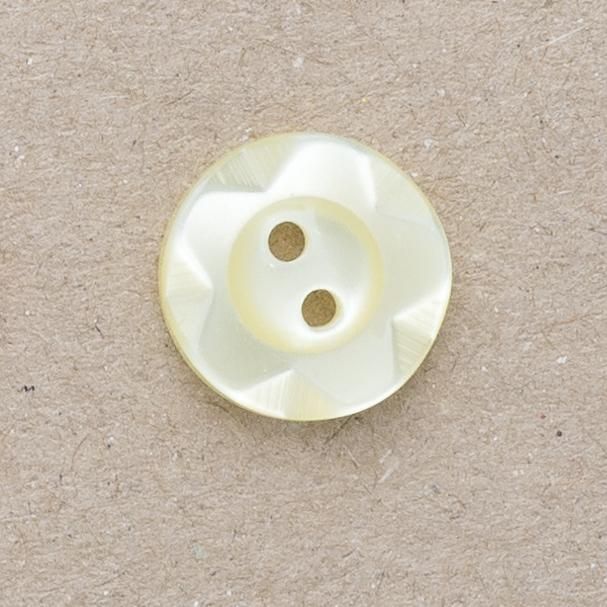 CP177-03-22L Yellow 14mm Wavy Rim Buttons x 10