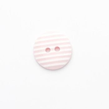 P1725-220-28L Stripe Pink 18mm Buttons x 10
