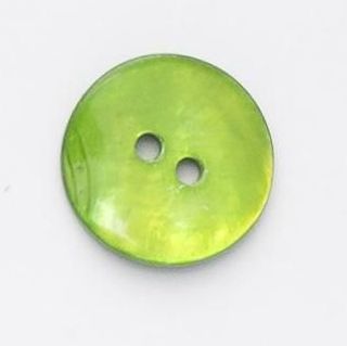 X470-R121-28L Lime Green Sea Shell 18mm Buttons x 10