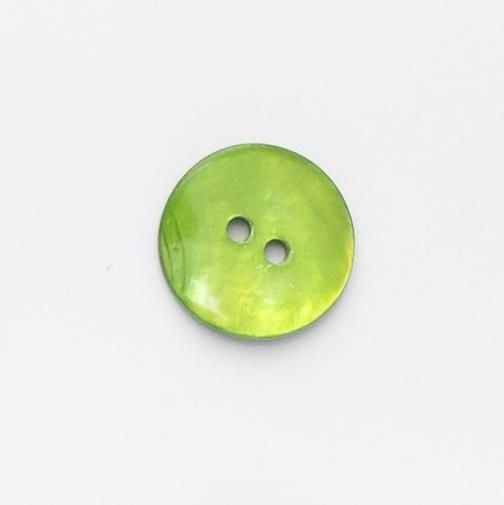X470-R121-28L Lime Green Sea Shell 18mm Buttons x 10