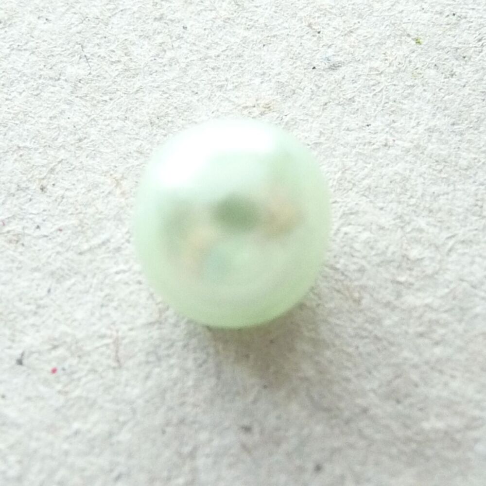 Mint Green Pearl Buttons 8mm x 10. CN55-Mint12L. FREE DELIVERY