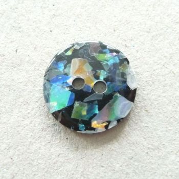 CP19-M-24L Black Opal 15mm Buttons x 10