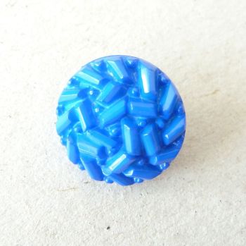 TCS17-A-28L Royal Blue Faux Beaded 18mm Buttons x 10 