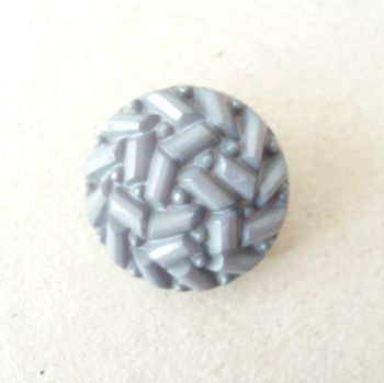 TCS17-C-24L Grey Faux Beaded 15mm Buttons x 10 
