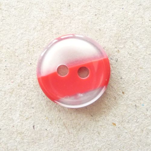 CP98-RW-20L Red-White 13mm Variagated Buttons x 10