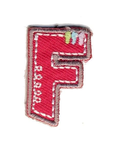LET-F Iron On Letter F Embroidered Motif