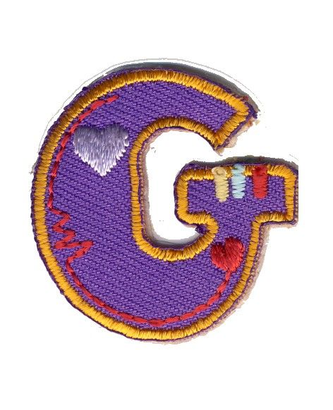 LET-G Iron On Letter G Embroidered Motif