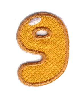 LET-9  Iron On Number 9 Motif