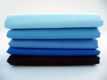 FQB2 Fat Quarter Quilting Fabric Bundle - Blues | Makower