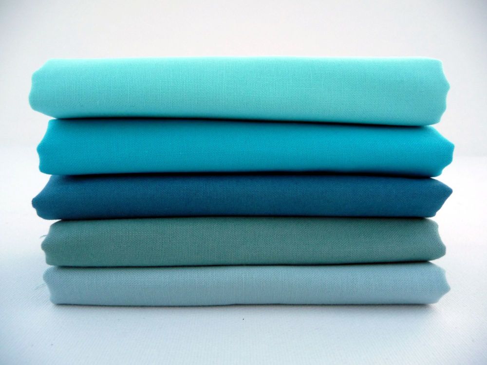 FQB10 Fat Quarter Quilting Fabric Bundle Turquoise | Makower