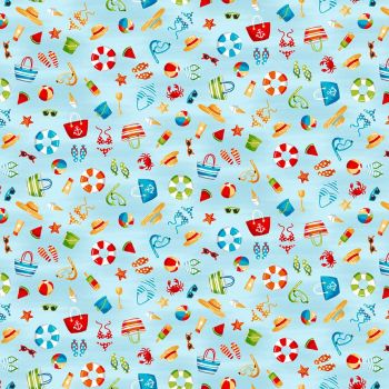 2339W Seaside Icons Cotton Quilting fabric | Makower