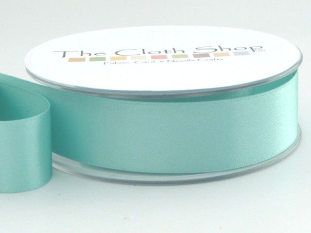 Double Satin Ribbon New Turquoise 3501-48 - All Widths - Berisfords