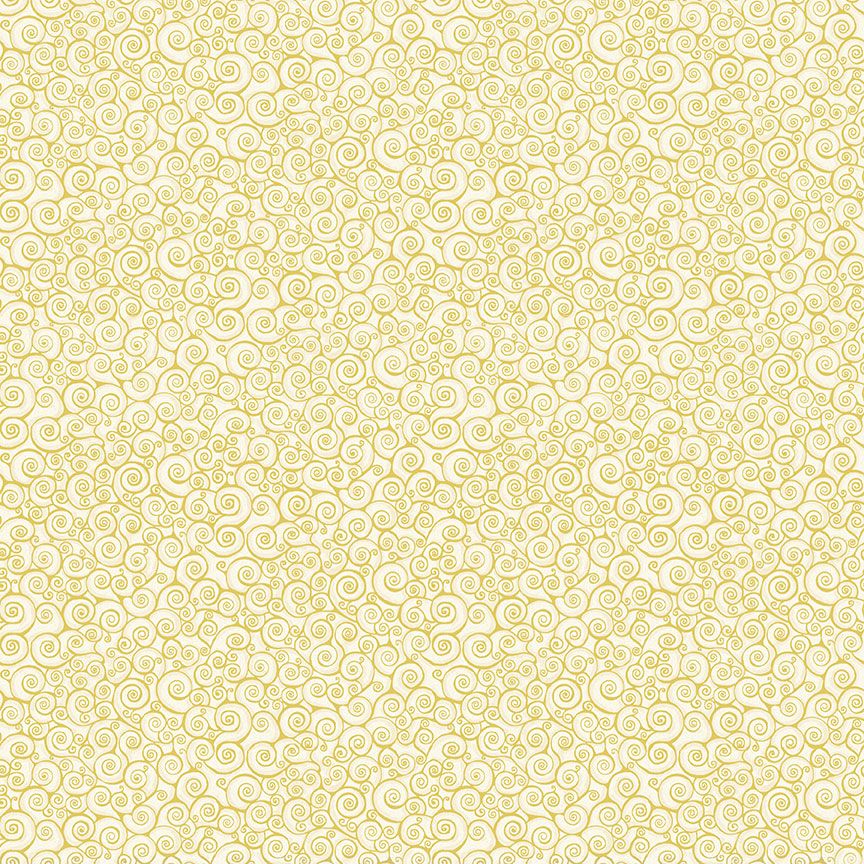 2182Q - Metallic Swirls - Cream Quilting Fabric Sold in FQ, 1/2m, 1m Lengths