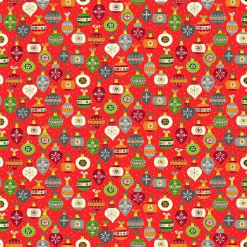 2381R Baubles Christmas Quilting Fabric