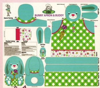 Childrens Bunny Apron Sewing Kit