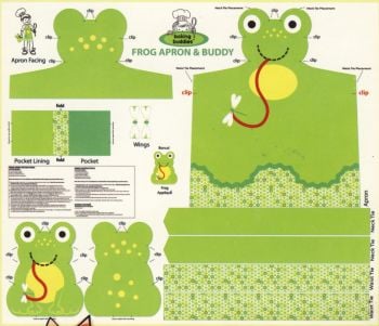 Childrens Frog Apron Sewing Kit
